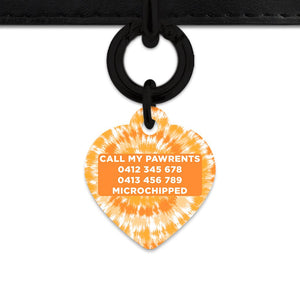 BaileyAndBone Pet ID Tags Orange Tie Dye Pet Tag