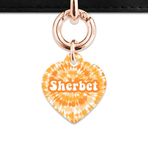 BaileyAndBone Pet ID Tags Orange Tie Dye Pet Tag