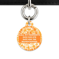 BaileyAndBone Pet ID Tags Orange Tie Dye Pet Tag