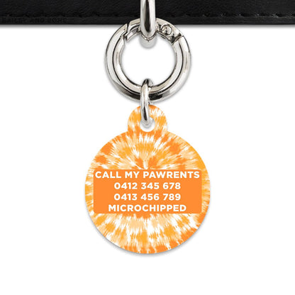 BaileyAndBone Pet ID Tags Orange Tie Dye Pet Tag