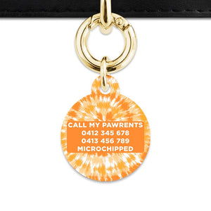 BaileyAndBone Pet ID Tags Orange Tie Dye Pet Tag