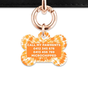BaileyAndBone Pet ID Tags Orange Tie Dye Pet Tag